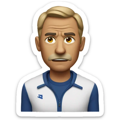 sports coach who is a man gets angry sticker