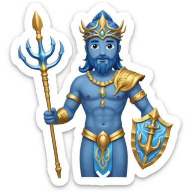 visnu god with Poseidon trident sticker