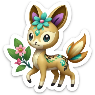 Meloetta-Sprigatito-Pokémon-Fakémon-fusion-hybrid-creature sticker