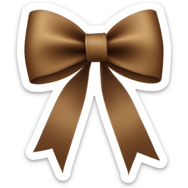 Brown Ribbon bow sticker