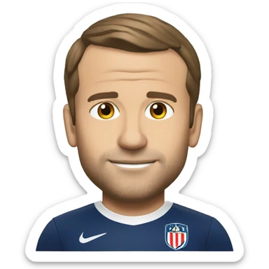 macron qui joue au football sticker