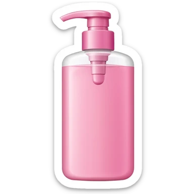 pink body wash bottle sticker