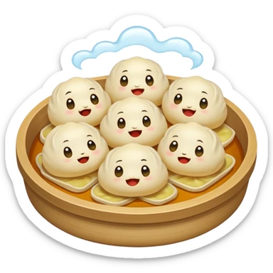 Little dumplings being eaten  sticker