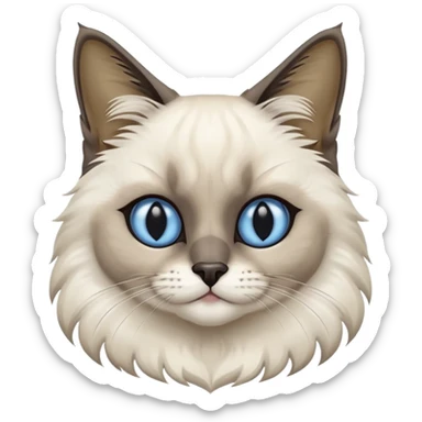 Blue seal point Balinese cat sticker