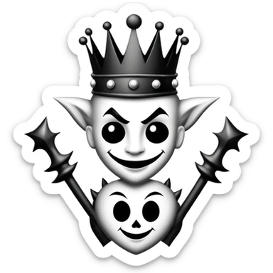 Jester and King punk rock music band logo sticker