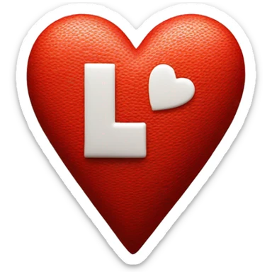 red heart with a white 'I' in the middle sticker