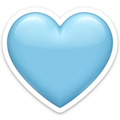 Light blue heart sticker