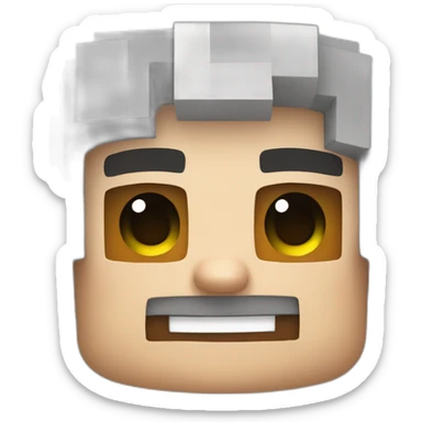 Visage de Steve Minecraft sticker