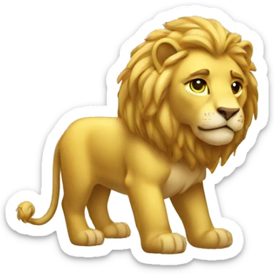 lion paladin gold sticker
