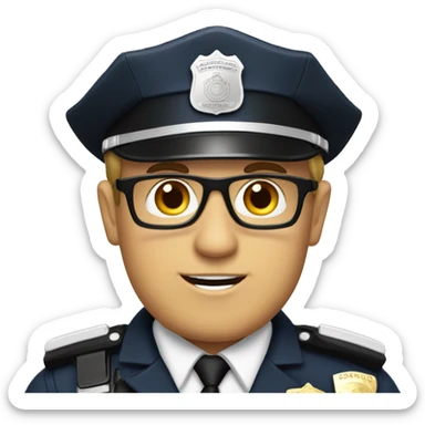 Andy sambger as a police officer  sticker