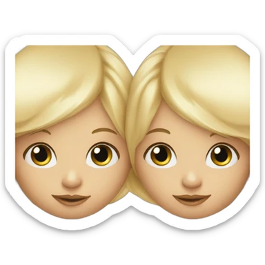 Twin blond babies sticker