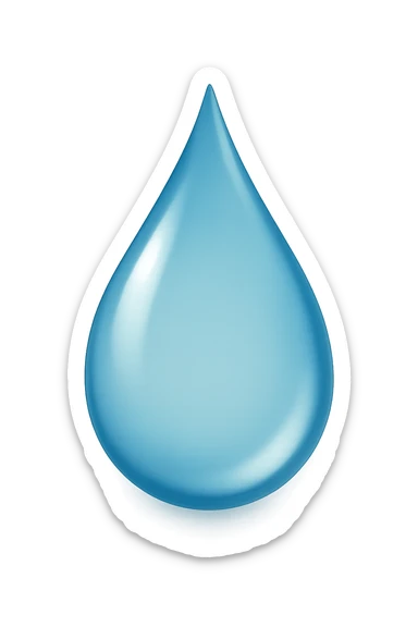 teardrop, digital illustration sticker