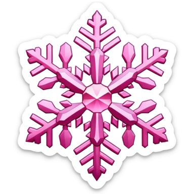 pink snowflake sticker