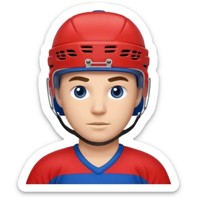 ice hockey player (#00A3E0) and red (#F9423A) sticker