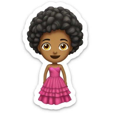 chica con vestido de fiesta sticker