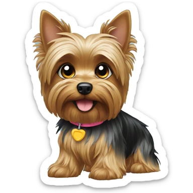 Yorkshire Terrier with toy sticker