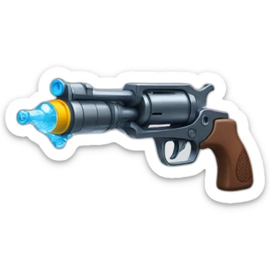revolver water gun sticker