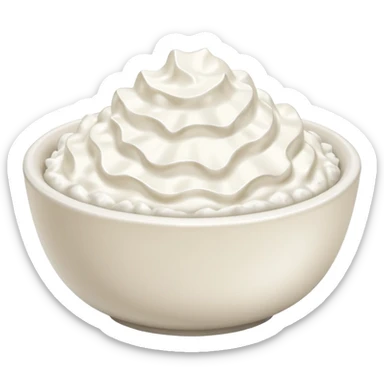 Cottage cheese sticker