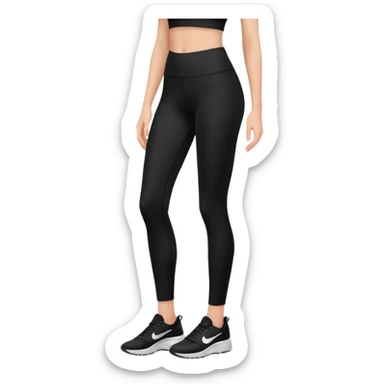  legging noir forme ronde  sticker