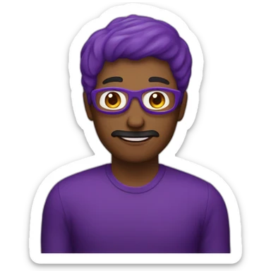 Une main qui secoue une aubergine sticker