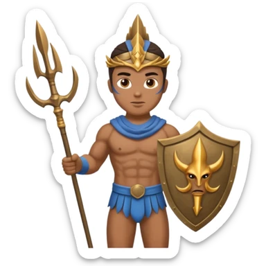 Soldier – trident + bronze fins. sticker