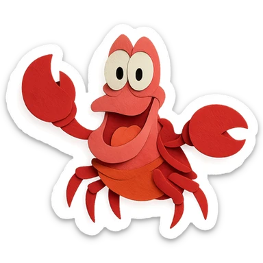 Sebastian the crab from The Little Mermaid sticker