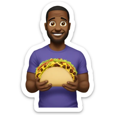 deez nuts meme guy holding a taco sticker