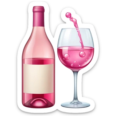  wine bottle bubblegum bubbles sticker