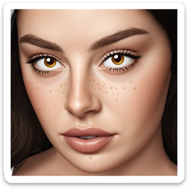 freckled beauty portrait close-up sticker