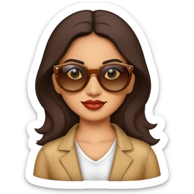 Mexican with sunglasses on (female) sticker