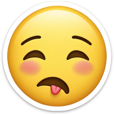 Normal yellow emoji Blushing crying face with kissy lips holding up peace sign  sticker