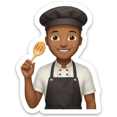 Food Truck Chef black man sticker