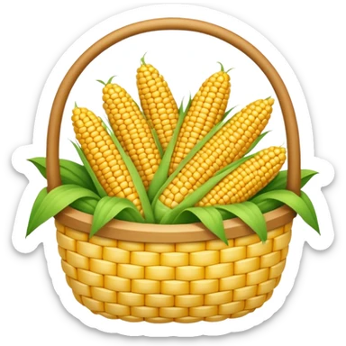 corn grain basket  sticker