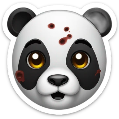 Zombie panda sticker