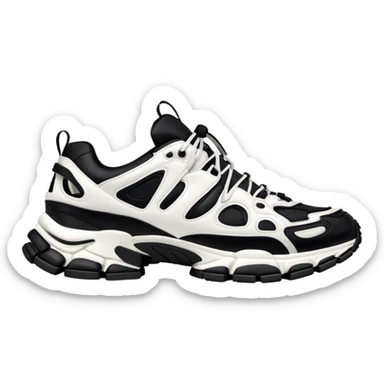 Balenciaga track white and balck sticker