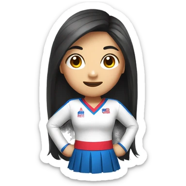 Asian cheerleader sticker