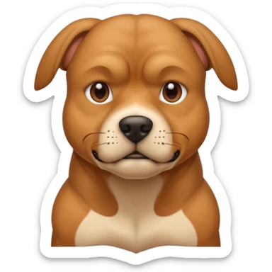 A very muscular dog sticker