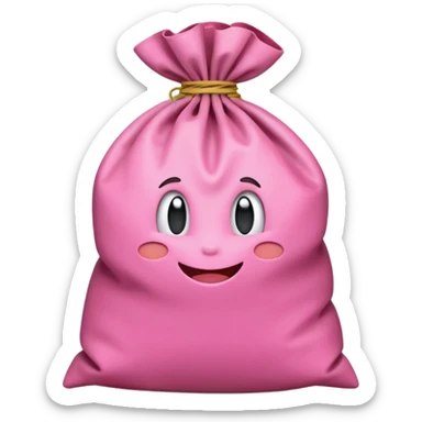 $100 AUD cash overflowing in a pink sack bag sticker