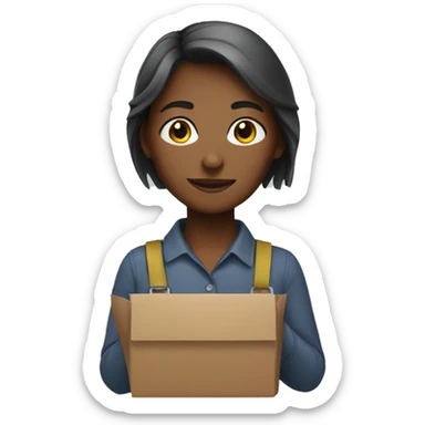 hardworking girl sticker