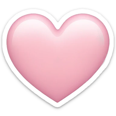 light pink heart sticker