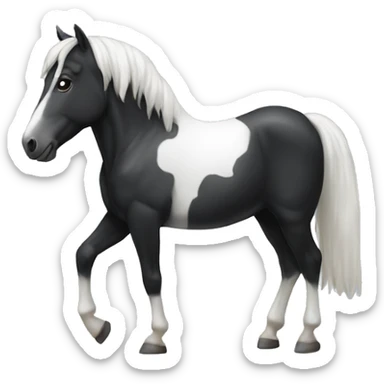 Black and white horse  sticker