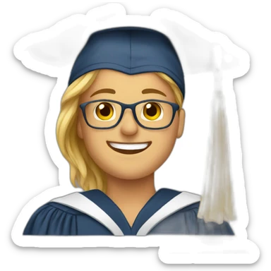 Happy graduate emoji sticker