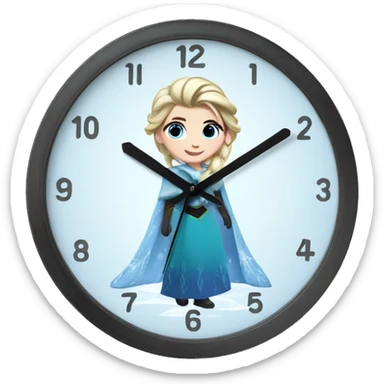 Frozen wall clock sticker