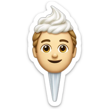 macron avec une glace sticker