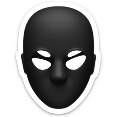 Gangster black mask sticker