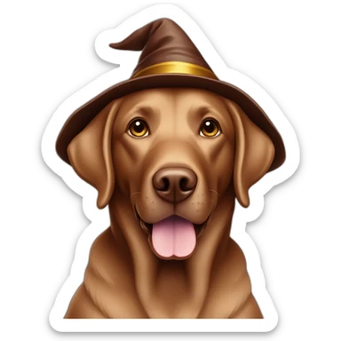 Labrador Retriver chocolate color looks like a wizard sticker