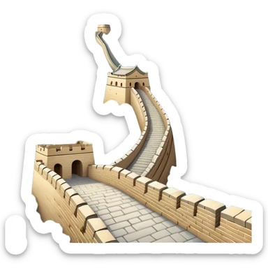 great wall of china, no frame sticker