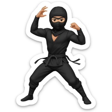 Ninja boy 360 sticker
