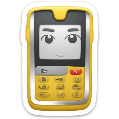 celular amarelo sticker