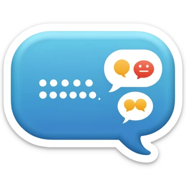 a speech bubble from a customer testimonial sticker